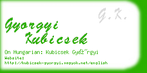 gyorgyi kubicsek business card